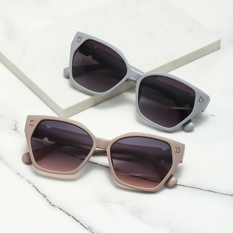 Óculos de sol femininos e masculinos, marca de luxo, estilo moderno, modelo gatinho, elegantes e glamourosos, tendência da moda.