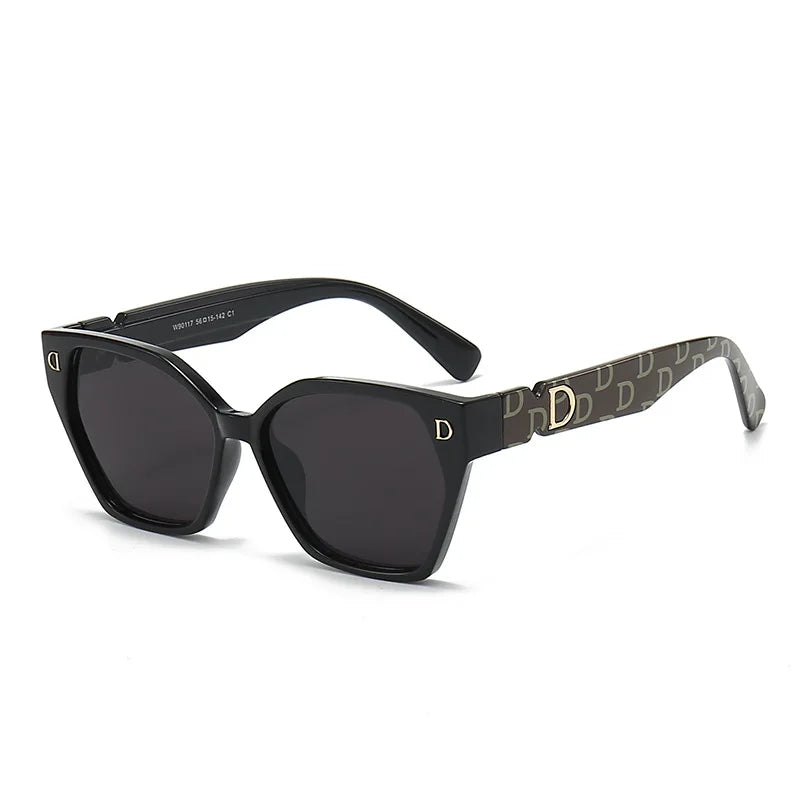 Óculos de sol femininos e masculinos, marca de luxo, estilo moderno, modelo gatinho, elegantes e glamourosos, tendência da moda.