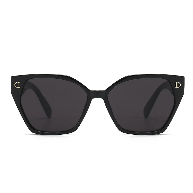 Óculos de sol femininos e masculinos, marca de luxo, estilo moderno, modelo gatinho, elegantes e glamourosos, tendência da moda.