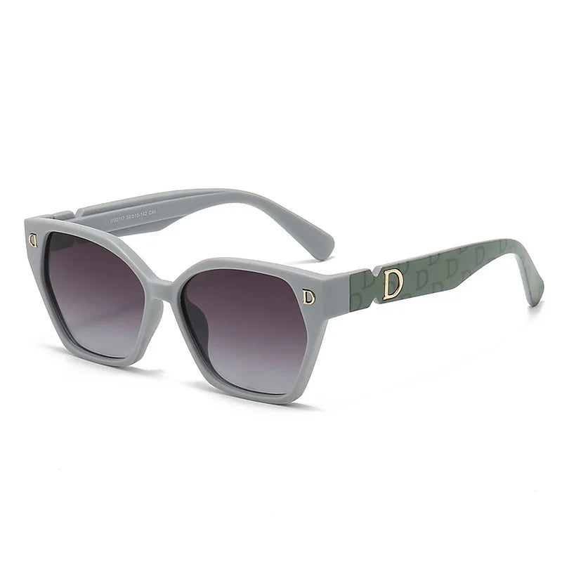 Óculos de sol femininos e masculinos, marca de luxo, estilo moderno, modelo gatinho, elegantes e glamourosos, tendência da moda.