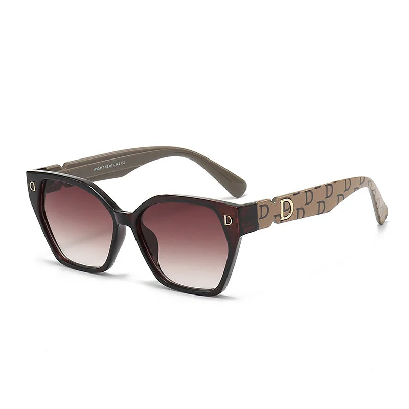 Óculos de sol femininos e masculinos, marca de luxo, estilo moderno, modelo gatinho, elegantes e glamourosos, tendência da moda.